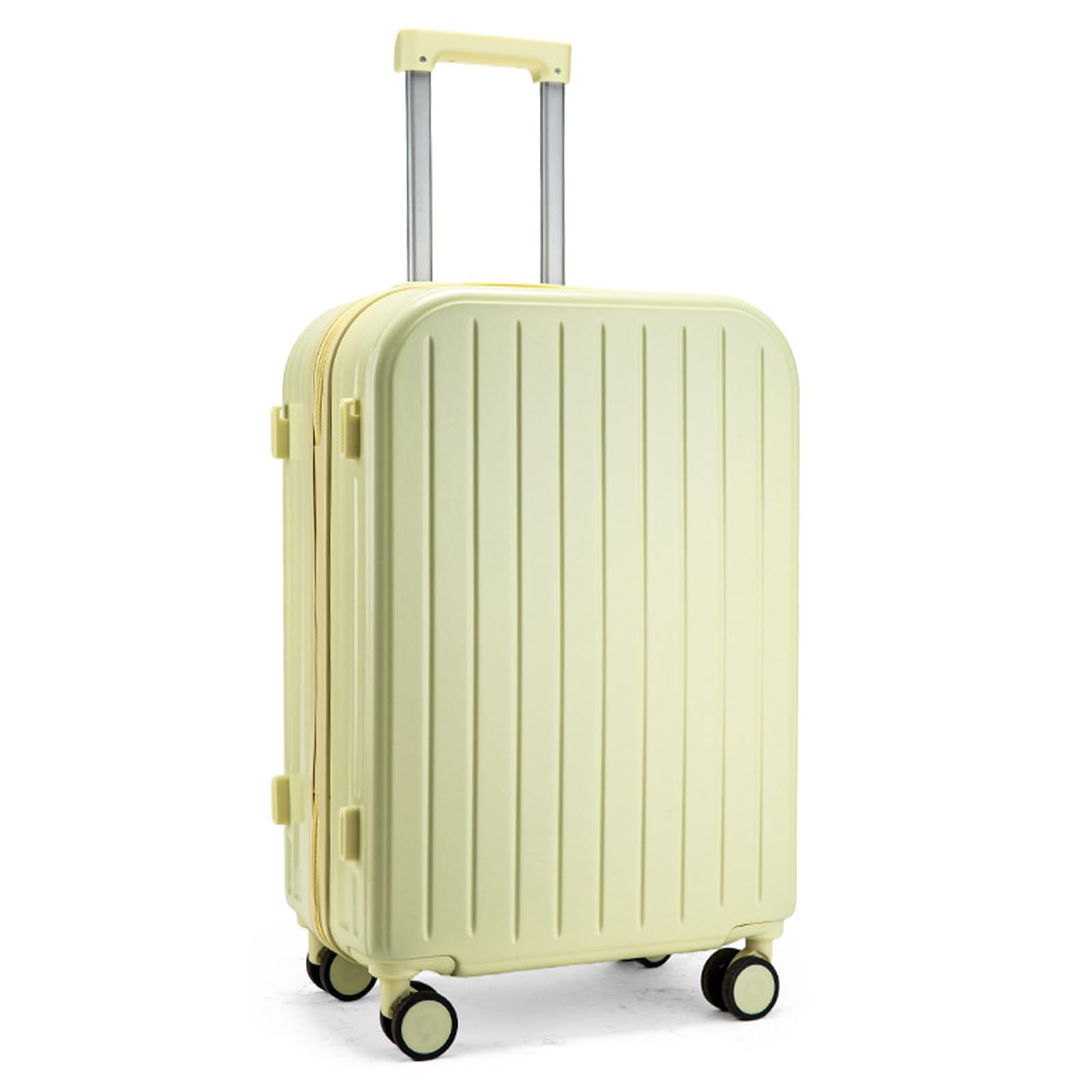 Maleta ultraligera para avión, equipaje de mano, maleta con ruedas, maleta de viaje para equipaje de mano, maleta de viaje, grande, amarillo, 28 pulgadas