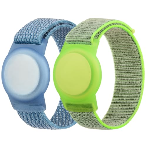 Meliya Nylon AirTag Bracelet for Kids, 2 Pack Nylon Watch...