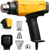 Pistola de Ar Quente com Tela Digital e Regulagem de Calor Profissional (Amarelho)