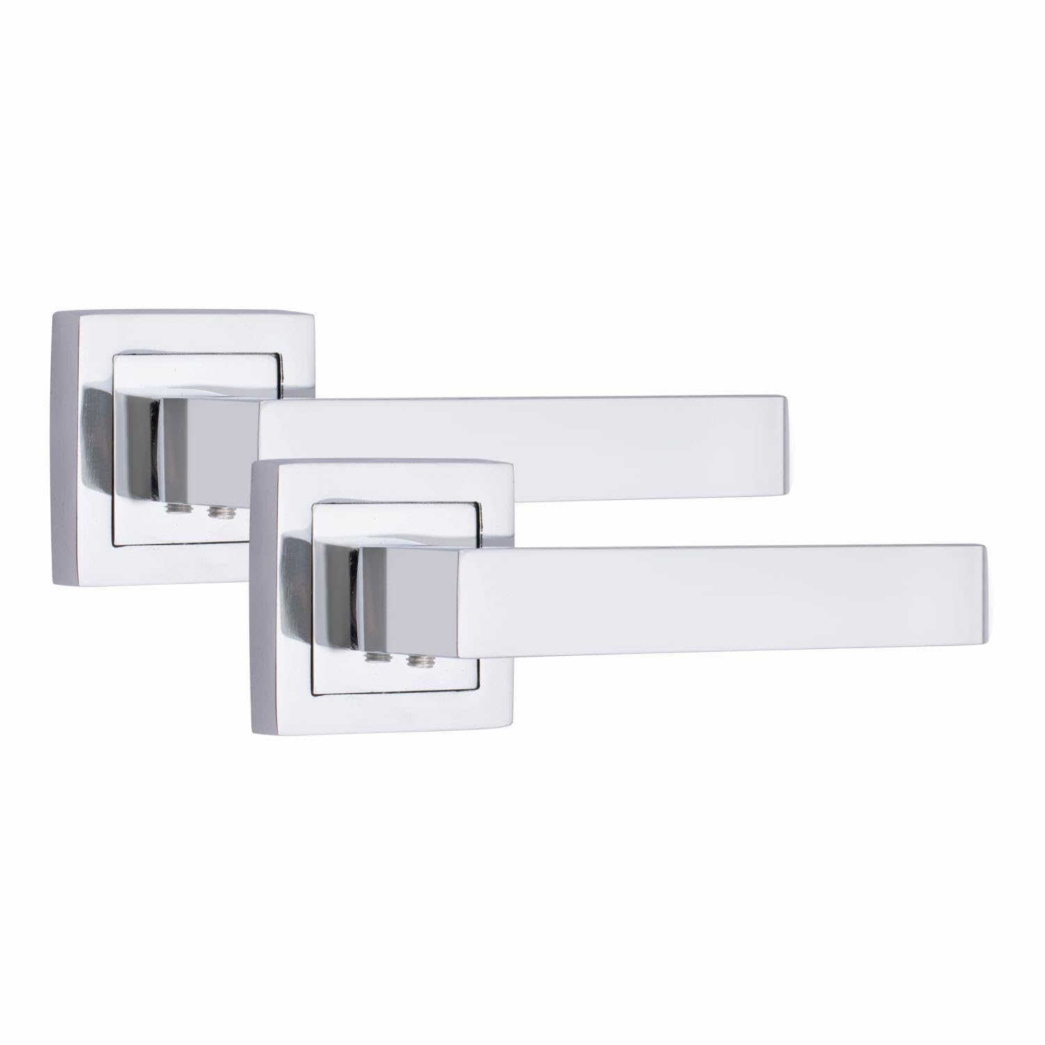 Golden Grace Delta Door Handles - Polished Chrome - Premium Design
