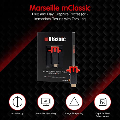 Marseille Mclassic Plug-And-Play Video Game Console 1440P/4K Upscaler - Upgrade Your Graphics Card In Real Time With No Lag For Nintendo Switch, Playstation, Xbox, Wii, Gamecube, Dreamcast And More! #TOP3