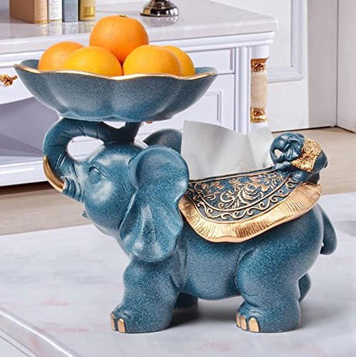 Cesto Di Frutta Pieghevole In Bambù Design Elefante Mucca Lady - 30x30 Cm, Portafrutta Multifunzione