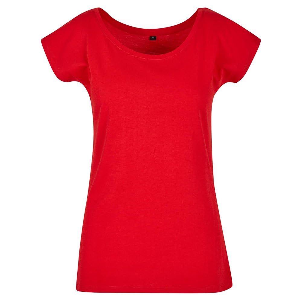 Build your Brand Womens Bb013-ladies Wide Neck Tee T-Shirt, Cityred, M UK