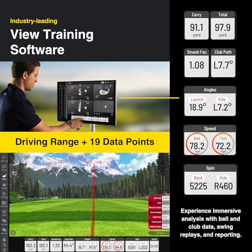 Image of Uneekor Eye MINI LITE Indoor Golf Launch Monitor & Simulator 19 Precision Metrics, Near-Zero Latency, Works with GSPro, TGC19, E6, AI Trainer Compatible, Easy Setup, PC /Laptop Required