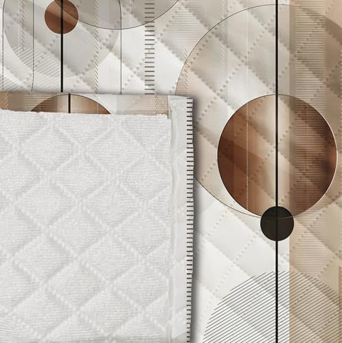 Image of Decorian Premium Soft Quilted Velvet Sofa Cover Mat, Sofa Seat Runner for Couch (Golden Circle, 4 Seater)