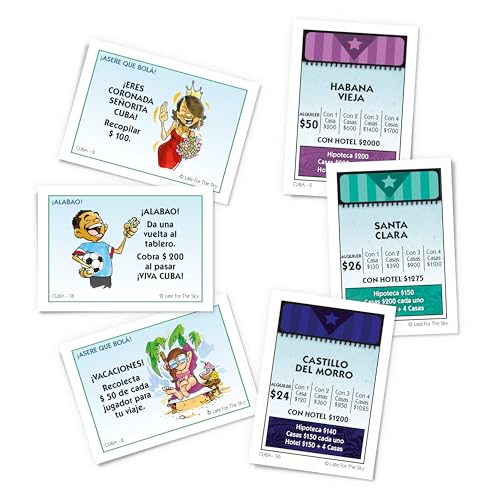 Late for The Sky Cuba-Opoly juego de mesa familiar miniatura 3