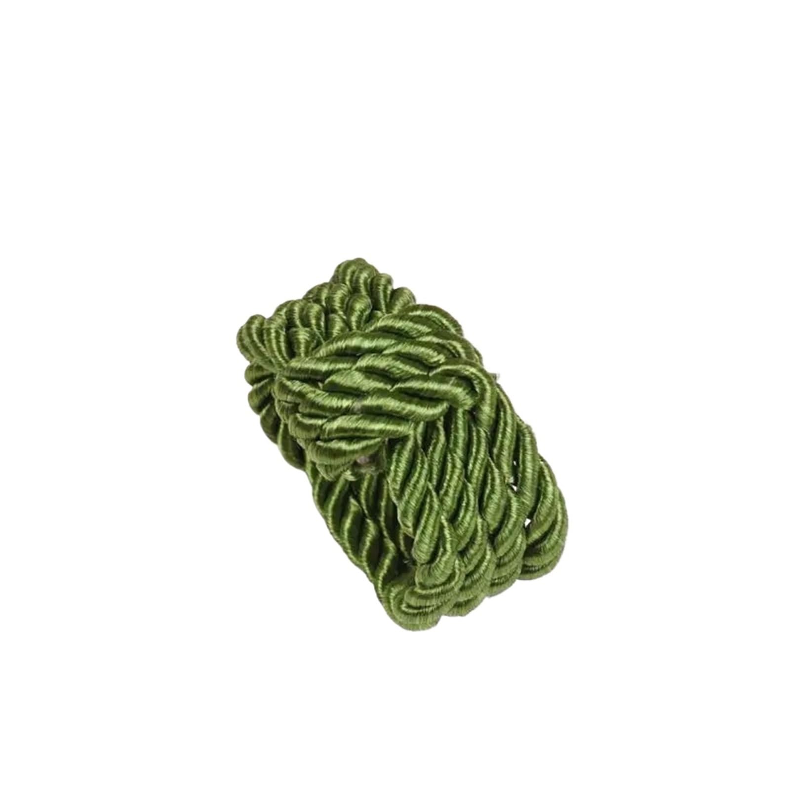10pcs Woven Rope Napkin Rings Christmas Table Decor Gold Buckle for Restaurant Wedding Home