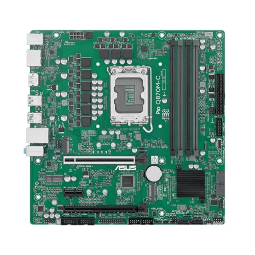 Image of ASUS Pro Q870M-C-CSM Micro-ATX mATX Q870 Business Motherboard with Intel Core Ultra Processors (Series 2) & Intel vPro Support and Enhanced Security, Reliability and Manageability