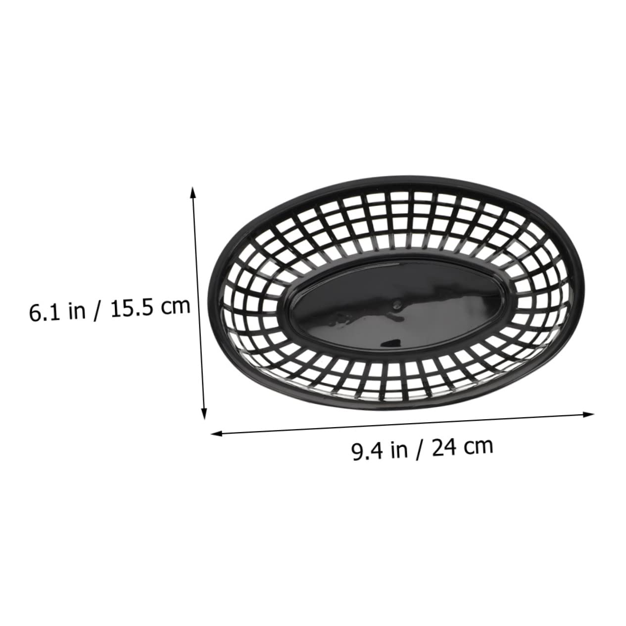 OUNONA 6Pcs Oval Fast Food Baskets Plastic Serving Platters for Fruits Snacks and More Versatile Storage Baskets for Home Parties and Restaurants Lightweight