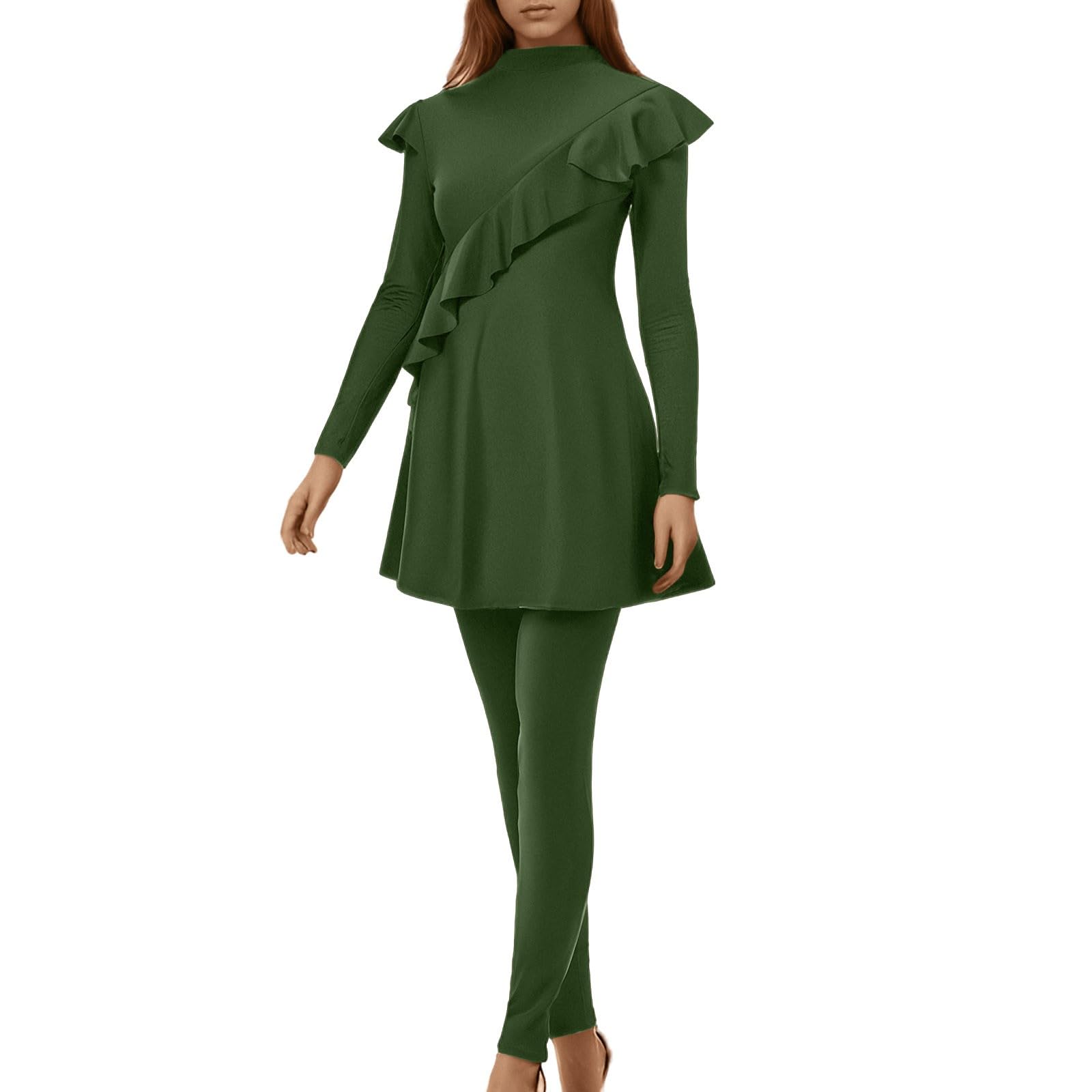 Femmes Maillots de Bain Musulmans Islamique Modest Couverture Complète Burkini Manches Longues Haut Pantalon Natation été Tenue de Plage Maillots Rashguards 3 Pièce Confortable