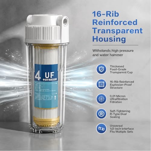 Kit de filtration d'eau potable sous évier membrane UF 10 pouces