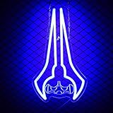 FUENDKF Energy Sword Neon Signs for Wall Decor, Dimmable Master Chief Sword LED Lights for Game Room, Man Cave and Party Decoration First-person Shooter Game Fans Gifts (Ice Blue)