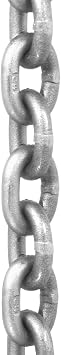 Campbell 0181623 System 4 Grade 43 Carbon Steel High Test Chain in Round Pail, Zinc plated, 3/8" Trade, 0.37" Diameter, 75 Length, 5400 lb. Load Capacity