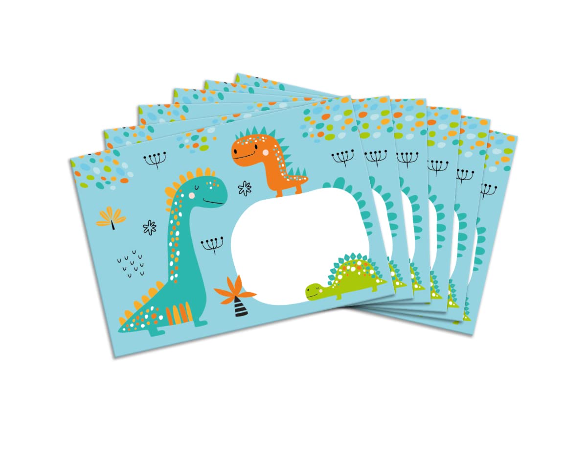 Liniertes Briefpapier-Set für Kinder: Dinosaurier (für Jungen, blau) kaufen