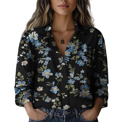 Crew Neck Shirts for Women Long Sleeve V Neck Active