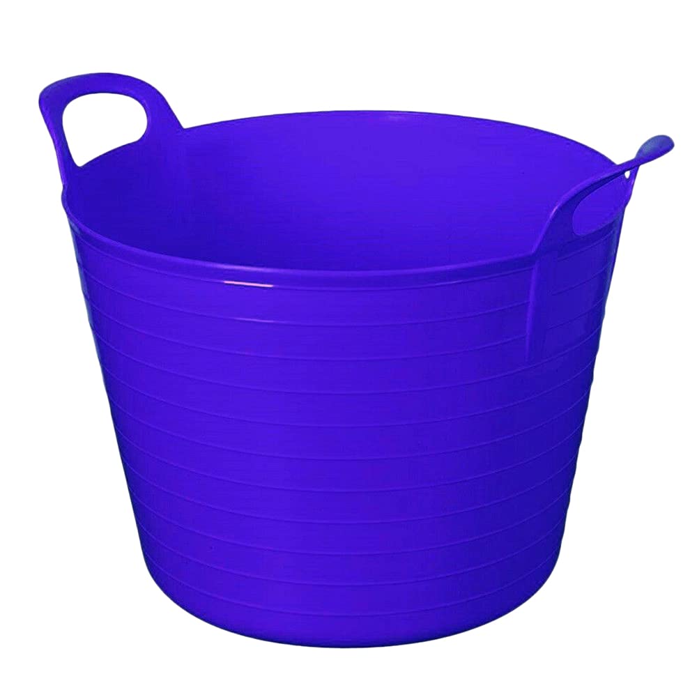 Tenlite Purple Colour 20L Litre Polyethylene Flexi Tub Robust Versatile Multipurpose Flexible Storage Container For Home Garden Animal Feeding Flex Tubtrugs - Indoor/Outdoor Uses