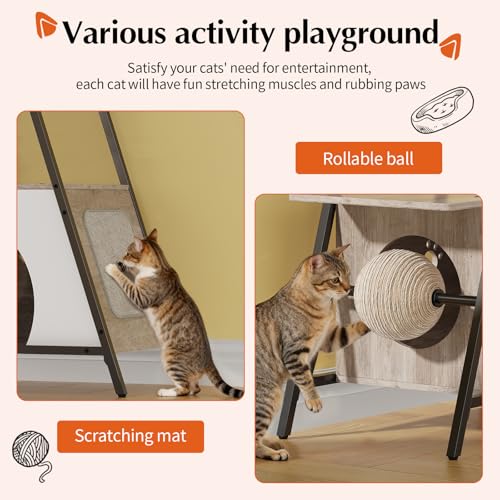 Árbol para Gatos Moderno de Múltiples Niveles para Interior miniatura 6
