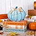Whaline Fall Wooden Tiered Tray Decor Faux Decorative Stacked Books Bundle Wooden Pumpkin Decor Hello Fall Block Sign for Autumn Thanksgiving Farmhouse Rustic Kitchen Home Decoration