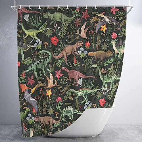 Image of Wathon Dinosaurs Shower Curtain for Kids