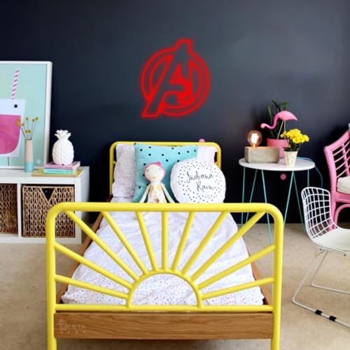 Image of Zesta Neon Sign Board LED Neon Light | Neon Lights for Room Bedroom Decor | Good Vibes Wall Aesthetic | LED Signs for Room Decoration, Logo Light Display