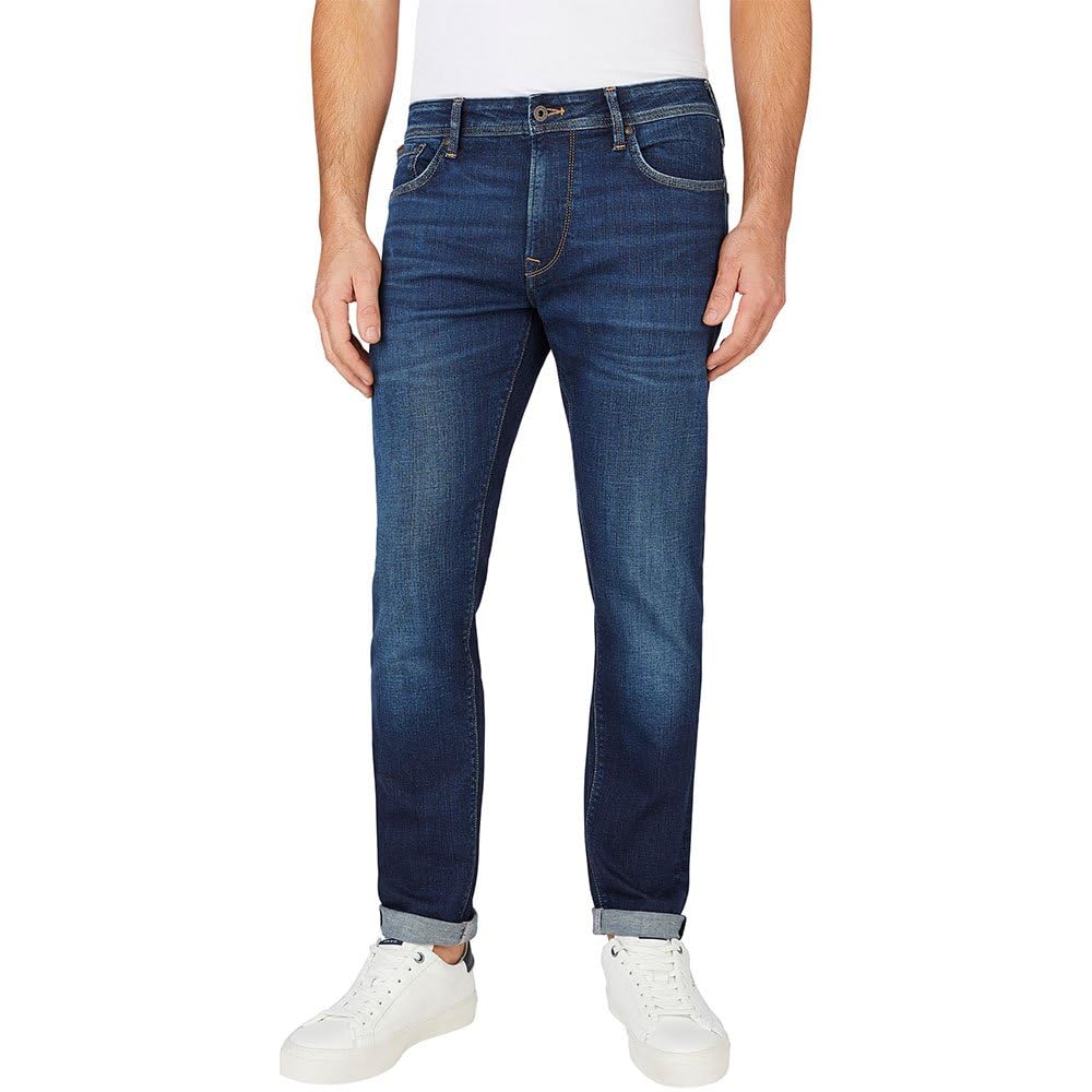 Pepe Jeans Men's Tapered Jeans, Blue (Denim-CT3), 38W / 32L