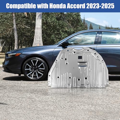 Image of Engine Splash Shield Guard 74114T50000 Fit for Honda Accord 2023 2024 | Engine Case Guard Under Car Shield Cover OEM 74114-T50-000 Front Engine Splash Guard Underbody Skid Plate