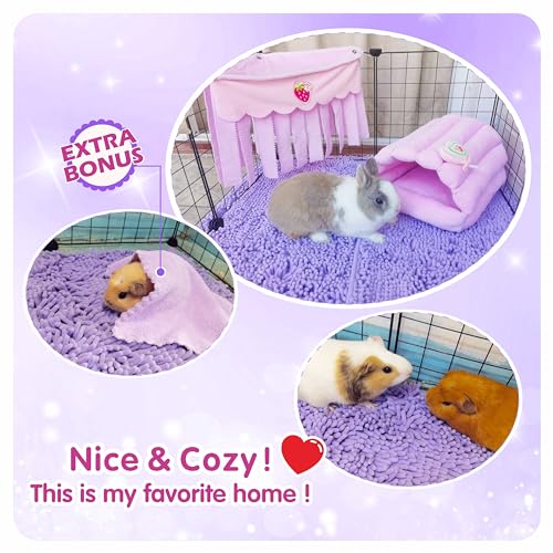 Vozrels Guinea Pig Cage Liner Bedding 2 Pcs, Washable Guinea Pig Bed Mat, Extra Absorbent Rabbit Pee Pad Reusable thumb #5