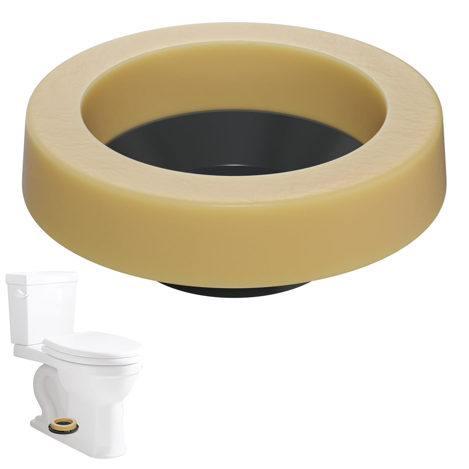 Hibbent Universal Extra Thick Toilet Wax Ring, Wax Ring for Toilet Bowl