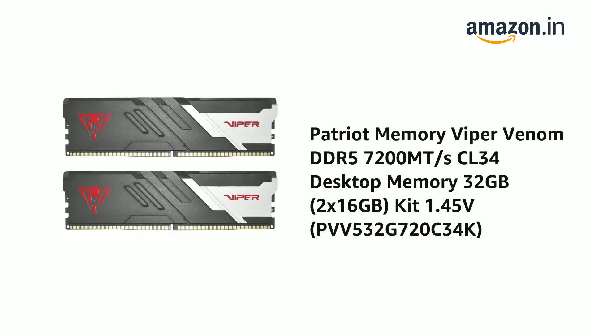 Amazon.in: Buy Patriot Memory Viper Venom DDR5 32GB (2 x 16GB