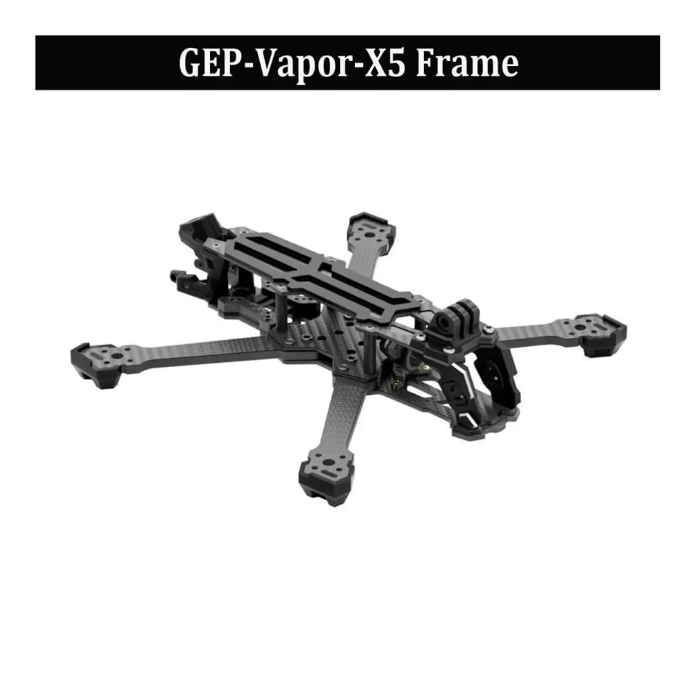 Kit telaio in carbonio Vapor X5 X6, telaio for drone freestyle da corsa FPV leggero da 5 pollici e 6 pollici con braccio(GEP-Vapor-X5)