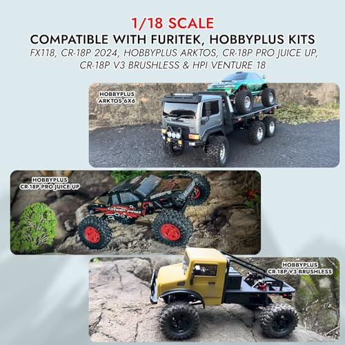 Image of Helidirect TORQ Direct Mount Servo High Torque Servo for FURITEK FX118, CR18P 2024, HobbyPlus ARKTOS 6x6, HPI Venture 18 - Remote Control Car, RC Car, 1 /18 RC Crawler Electronics (with Servo Horn)