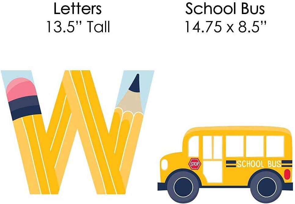 Big Dot of Happiness Back to School - Yard Sign Outdoor Lawn Decorations - First Day of School Classroom Yard Signs - Welcome Back and We Missed You Yard Signs Virtual Bundle