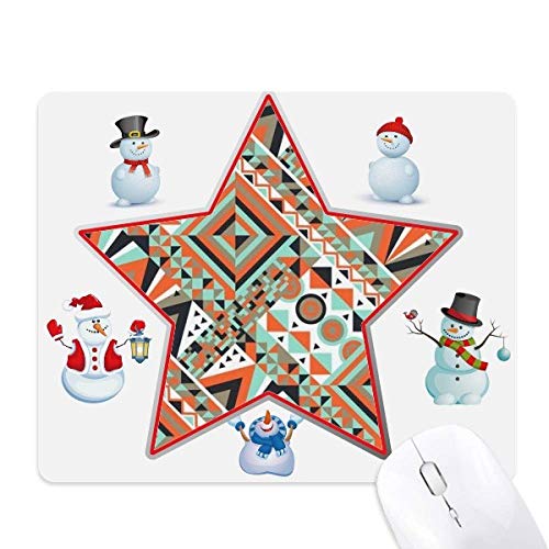 Tapis de souris carré Noël bonhomme de neige pour décorer votre bureau de télétravail