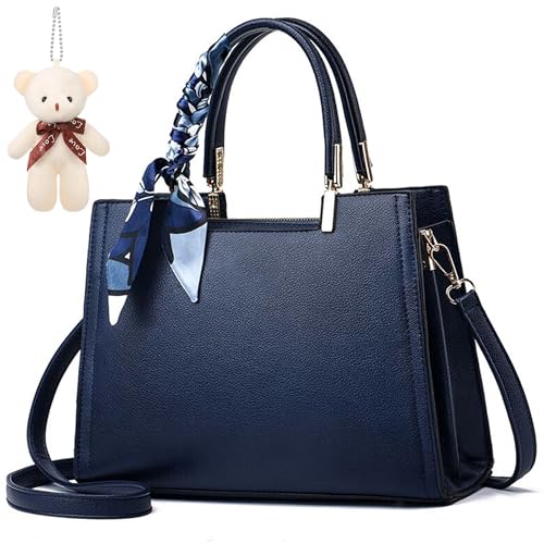La mejor selección de Bolsas para Dama en Monterrey los 5 más buscados. 47 Bolsas de Piel Grande para Mujer, Bolsas de Mujer Bolsas Totes con Cierre, Bolso Crossbody impermeable Tote Bag Adecuado para Regalo dia de Las Madres(Azul-01)