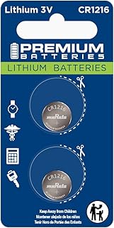 Premium Murata CR1216 Lithium 3V Coin Cell - Japanese Engineered High Capacity Batteries (2 Pack)