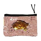 Winmany Sequin Makeup Bag Reversible Cosmetic Bag, Fashion Women Handbag Bling Glitter Evening Party Bag,Sparkling Shiny Clutch Handbag Wedding Bag Purse Wallet Pouch