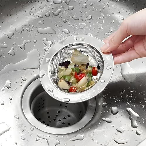 Oblivion Stainless Steel Sink Strainer | Kitchen Sink Strainer | Kitchen Drain Basin Basket Filter Stopper Drainer |Filter Stopper Mesh Long Hair Food Blockage Cleaning Tool | SS Sink Jali, Size-12cm (B0CRHVP14N) Amazon Price History, Amazon Price Tracker