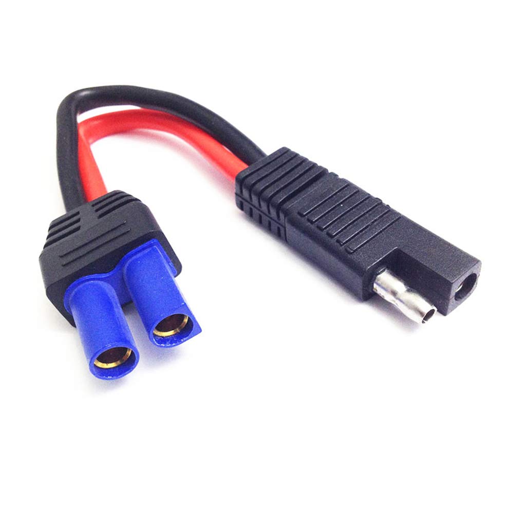 Qiuxiaoaa Women's Black Sae Adapter Cable Sae Plug Wire To Ec5 Power Cord Battery Solar Cable Transfer Line