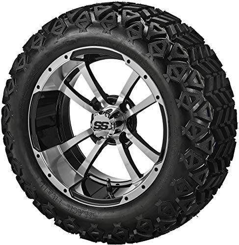 RM Cart - 14" Maltese Cross Black/Machined on 23x10-14 Black