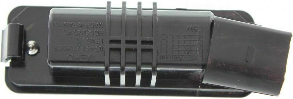 CarLights360: For 2006 2007 2008 2009 Volkswagen GTI License Plate Light Driver OR Passenger Side | Single Piece | w/Bulbs Tail Light - Replacement for VW2870107