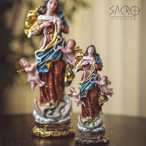 Sacro, Imagem Nossa Sra Desatadora Dos Nós 20cm Resina Importada