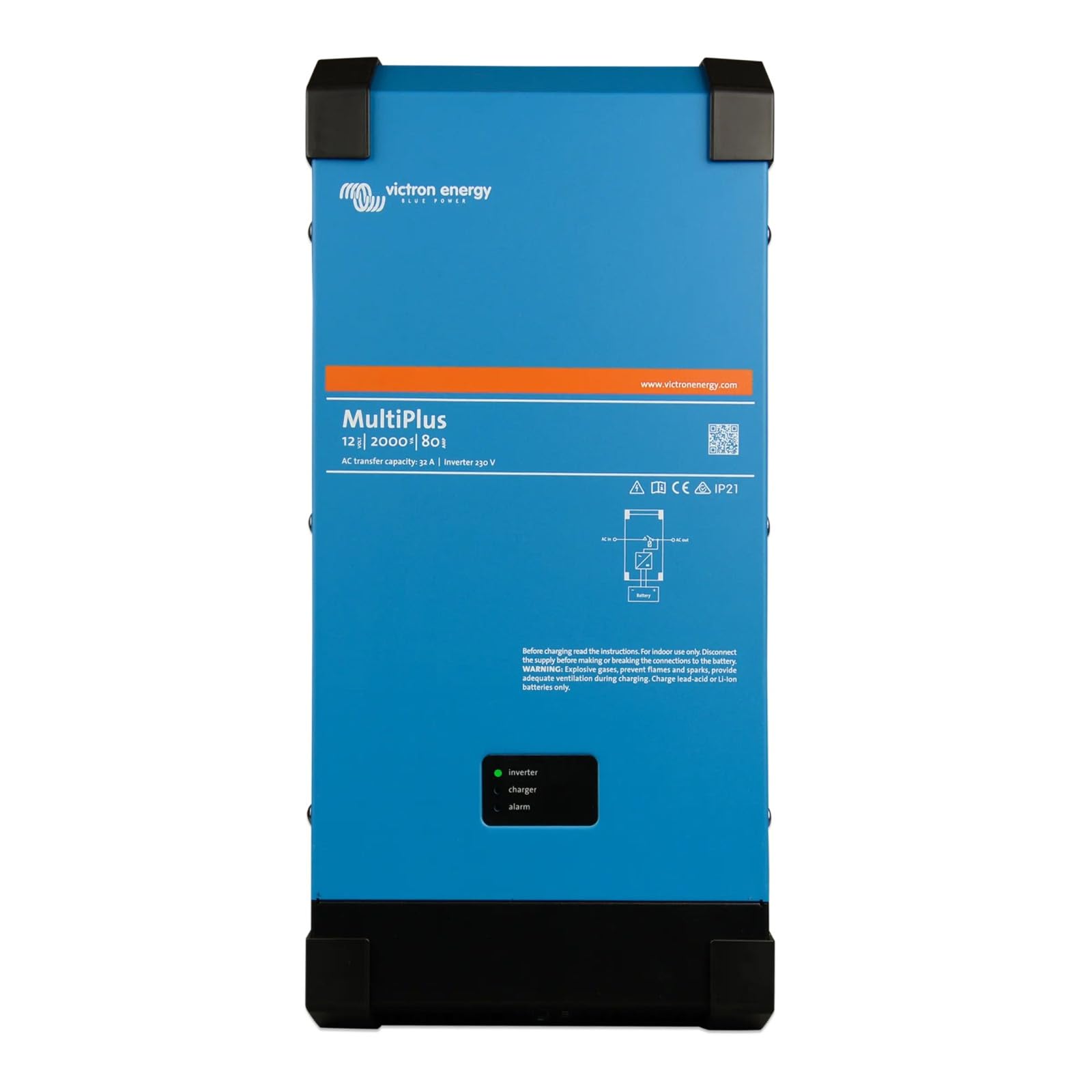 Victron Energy MultiPlus Chargeur de Batterie 2000 VA 12 Volt 230 V Onde sinusoïdale Pure 80 amp