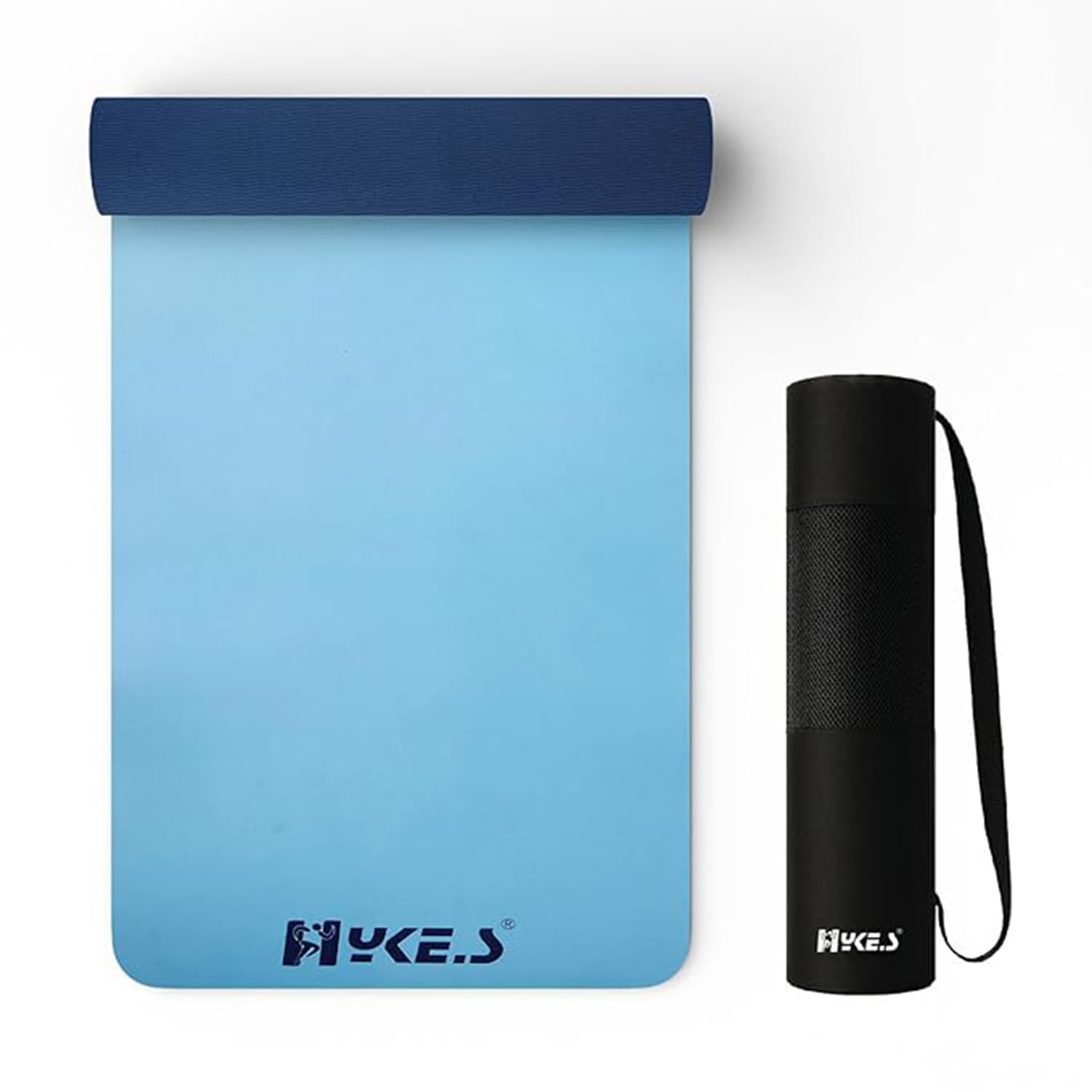 Hykes Yoga Mat 6mm Body Double Color Exercise Mat For Home Workout