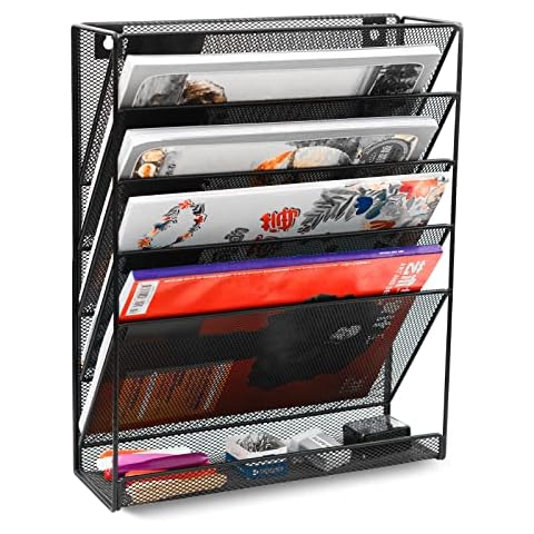 EasyPAG 5 Tier Vertical Hanging Wall File Holder Cover