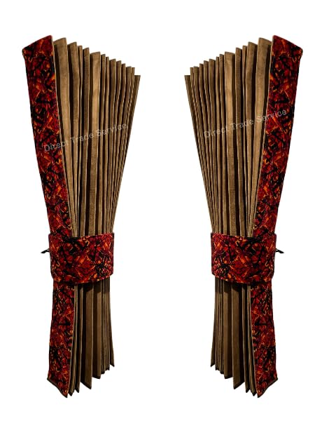 LKW Seitenvorhänge Set Mokka Braun 240 x 93 cm 2 vorgefaltete Vorhänge Universal Passform