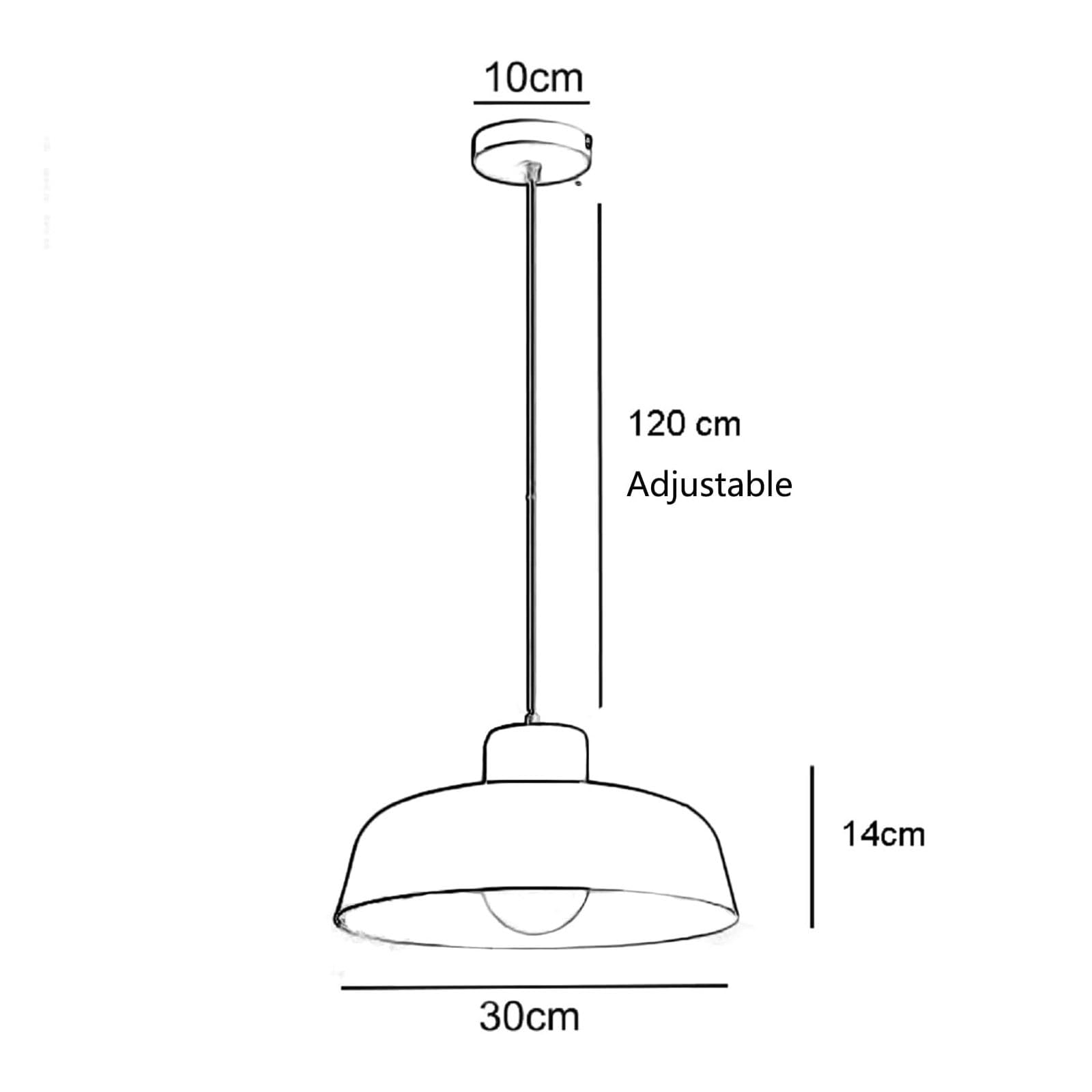 EKSED Lámpara colgante de pantalla de metal redonda de 300 mm en color macaron, lámpara colgante de techo moderna, candelabro de comedor de isla de cocina