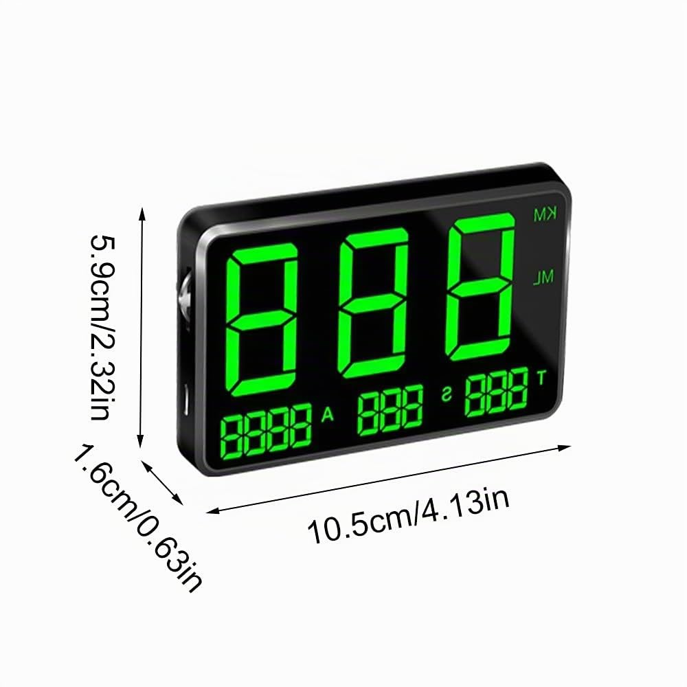 Contachilometri GPS, Display Testa Alta Universale di Avvertamento Auto HUD Digital Car, Tachimetro GPS KM/H MPH per Moto Auto Bici