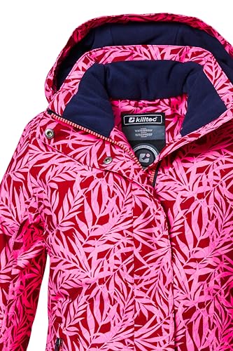 killtec Mädchen Funktionsjacke mit Kapuze und Schneefang KOW 355 GRLS JCKT, dunkel himbeere, 164, 42147-000