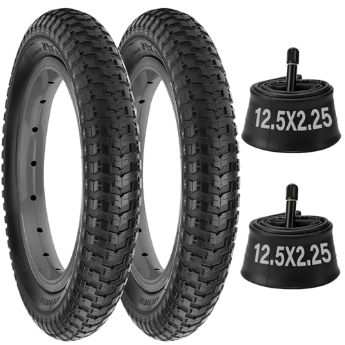 2 Pack 57-203 12 1/2 x 2 1/4 tire, 12.5' Bike Tire with Schrader Valve, 12.5x2.25 tire and Inner...