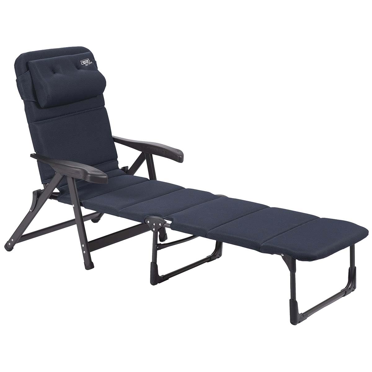 Crespo Sonnenliege Liegestuhl AP 233 Air Deluxe Camping Strand Garten Liege Alu blau